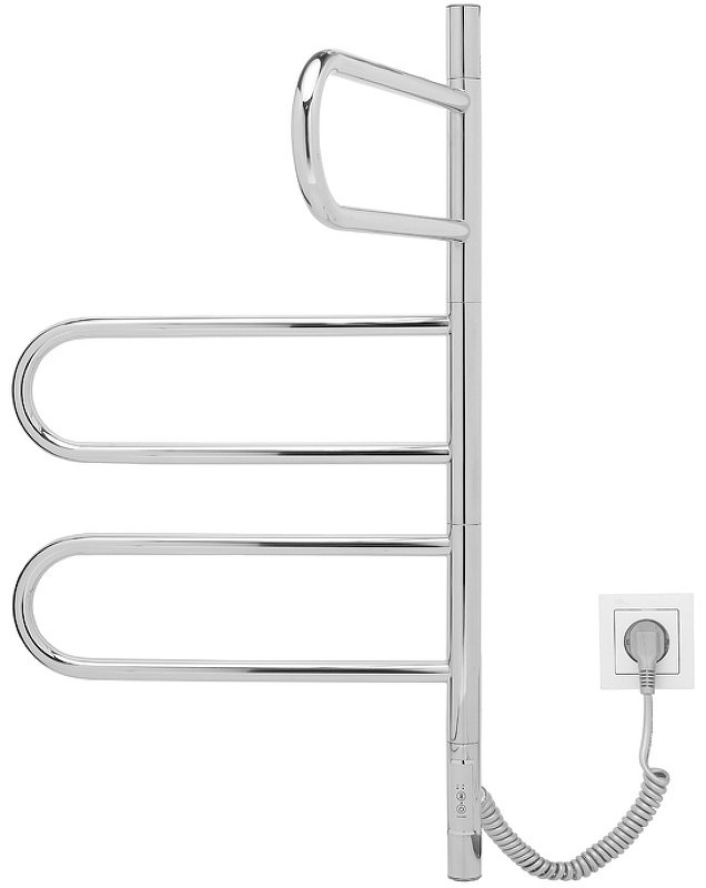 Полотенцесушитель электрический Vincea VTD-1R2CE, нестандартный 44x80 см
