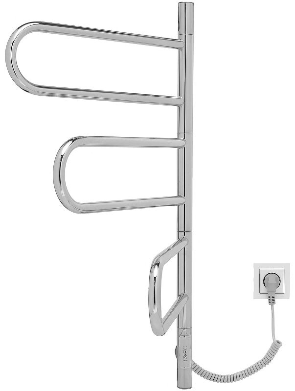 Полотенцесушитель электрический Vincea VTD-1R2CE, нестандартный 44x80 см