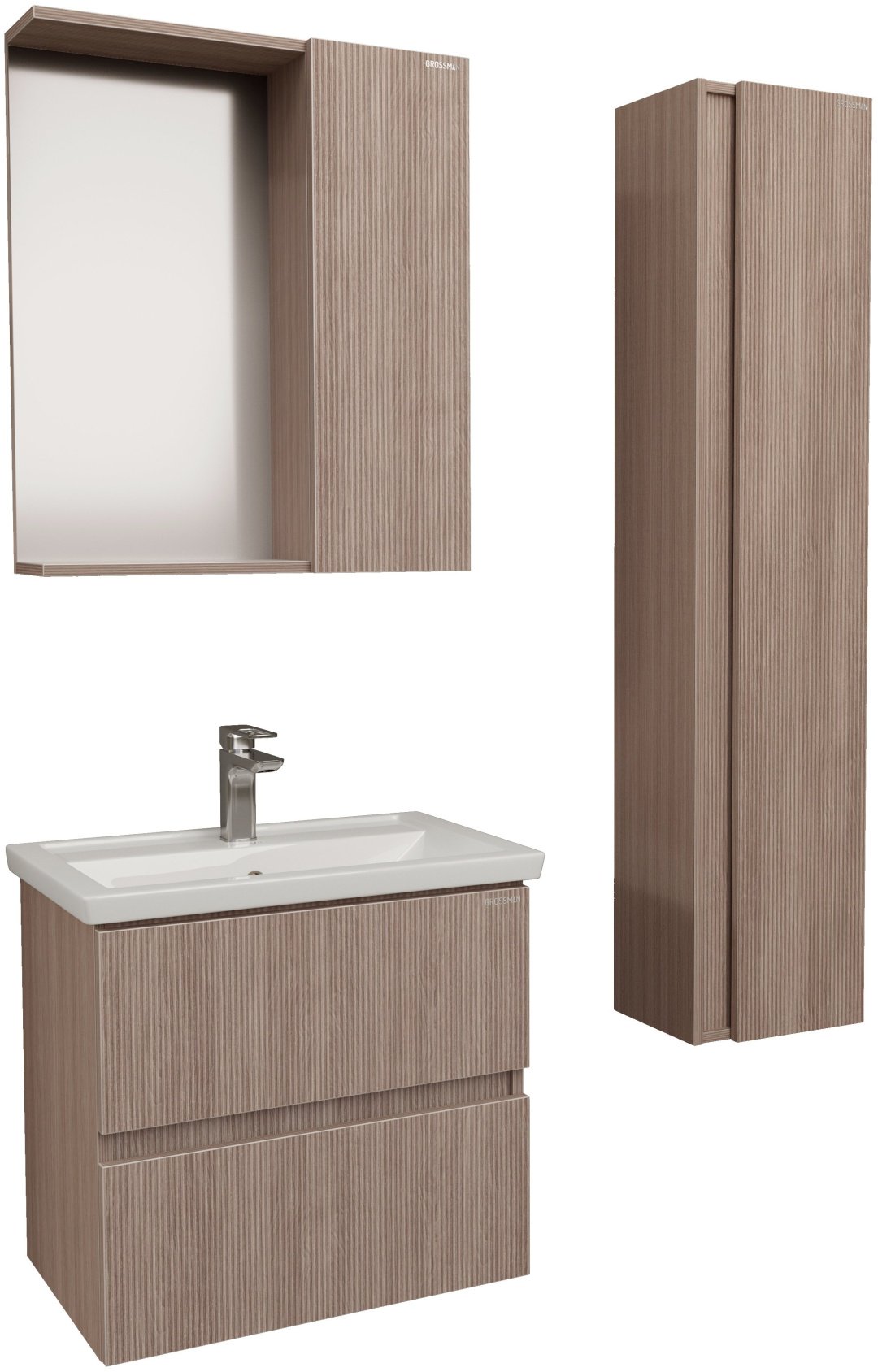 Шкаф навесной Grossman ЮНИТ-60, 70x16.6x70 см, коричневый купить,NaN