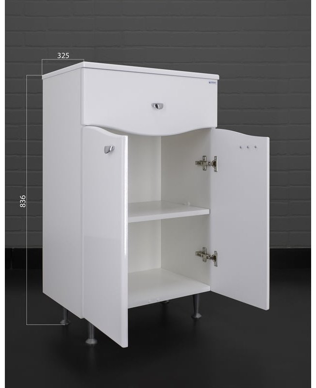 Тумба KABINKA.KZ Волна 50 DA1001K, 50.4x32.5x83.6 см, белый