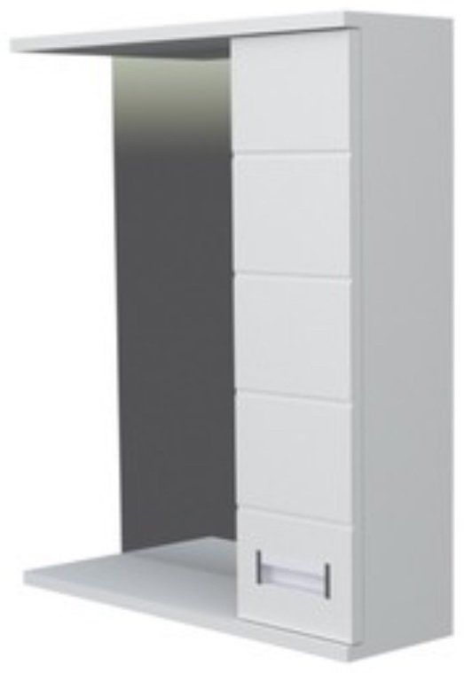 Шкаф зеркальный навесной KABINKA.KZ Ника 70, 70x15x70 см, белый