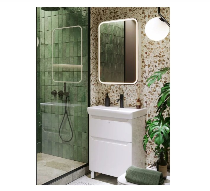 Шкаф зеркальный навесной KABINKA.KZ Lana 70, 70x15.3x80 см, белый