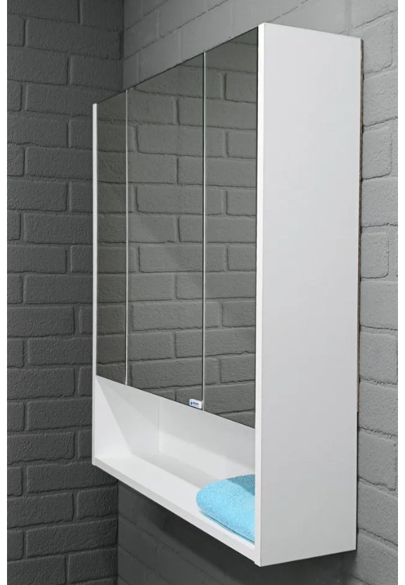 Шкаф зеркальный навесной KABINKA.KZ Адай, 70x16.3x74.2 см, белый купить,NaN