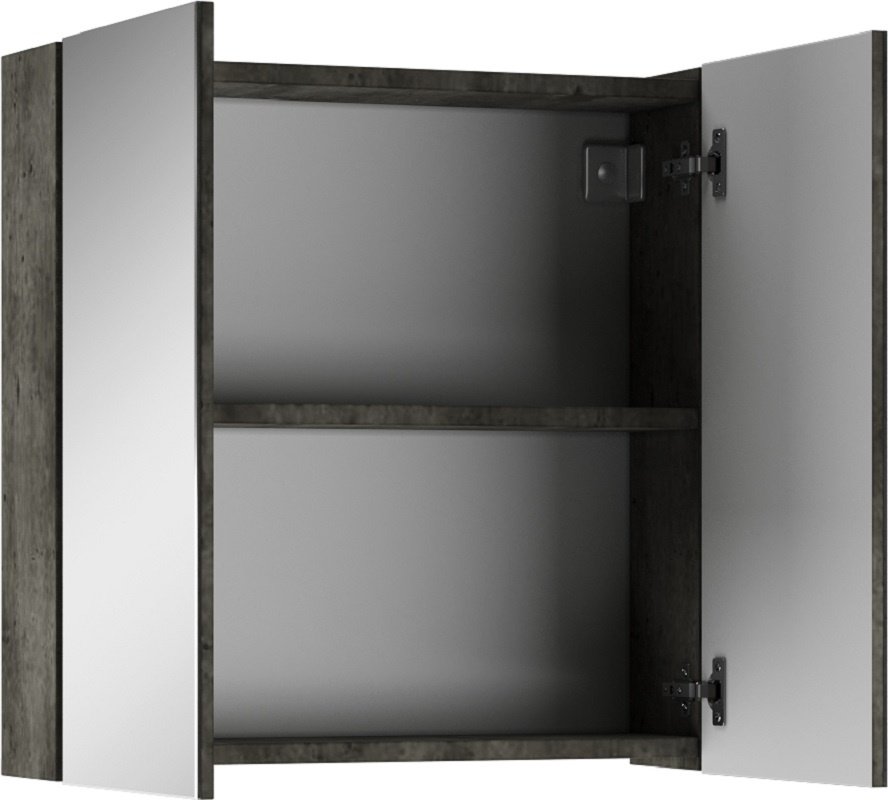 Шкаф зеркальный навесной KABINKA.KZ Мечта 60 Бетон, 60x14.1x69.4 см, серый