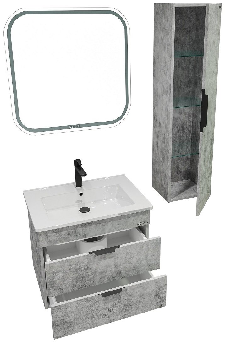 Grossman "КРОСС-30 см", 30x25x120 см, серый купить,NaN