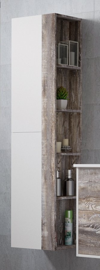 Шкаф навесной Corozo Гольф K0000037798, 40x30x158.5 см, белый, коричневый купить,NaN