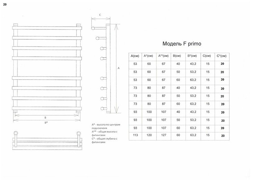 Полотенцесушитель электрический Двин F primo electro , лесенка 50x80 см
