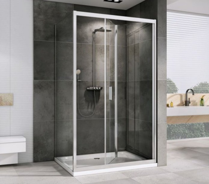 Душевое ограждение Abber двухстенное AG07090-S100, 1000х1950 мм купить,NaN
