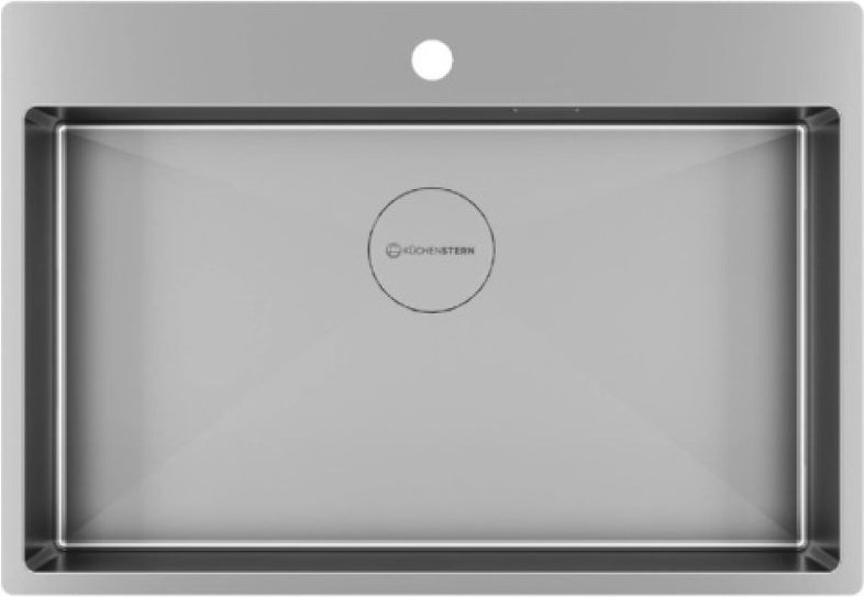 Кухонная мойка KuchenStern WERK 80 AISI 304/R10 74х51х20 см, нержавеющая сталь, тон серебристый металлик купить,263718