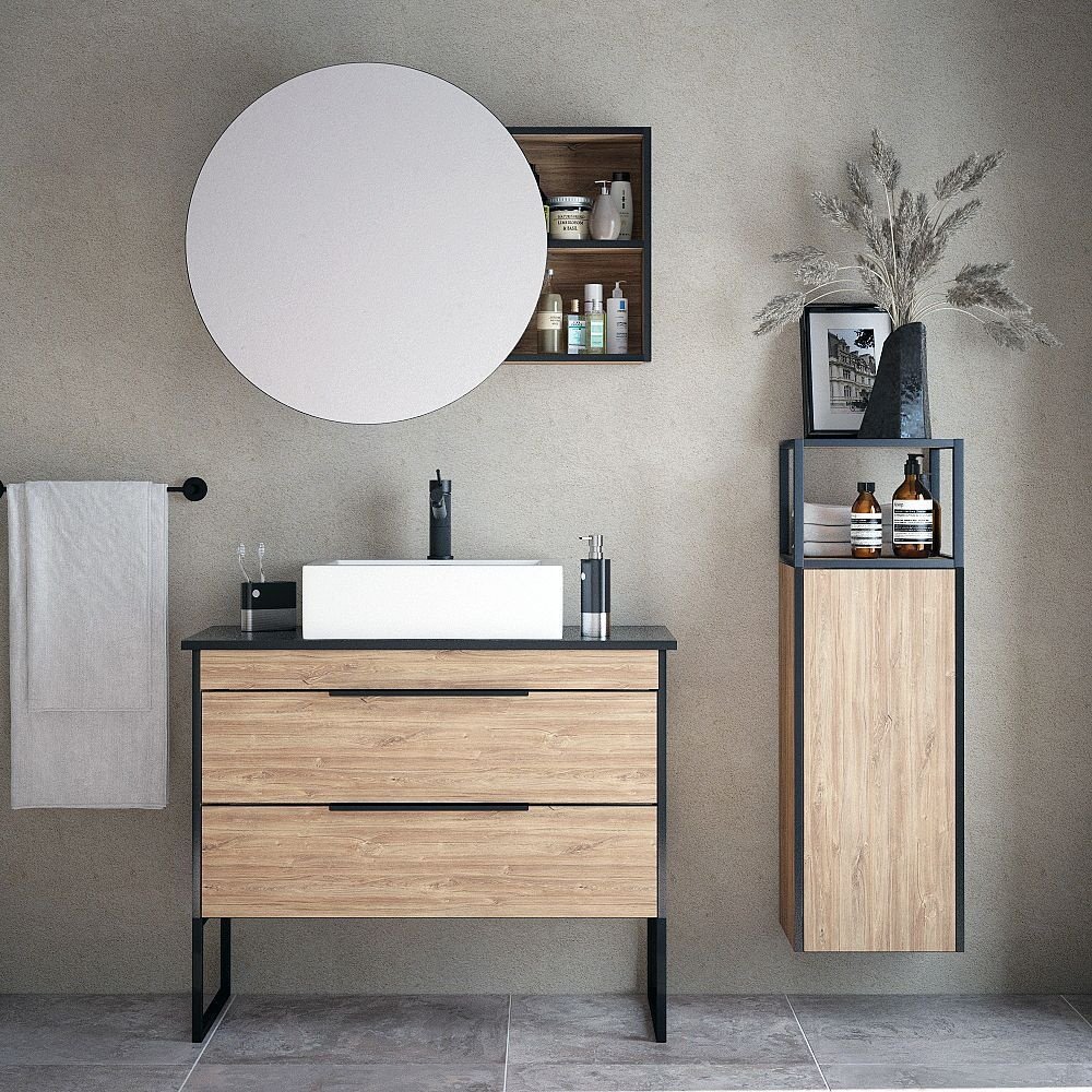 Шкаф навесной Corozo 99x16x77 см, Форест 99 коричневый купить,NaN