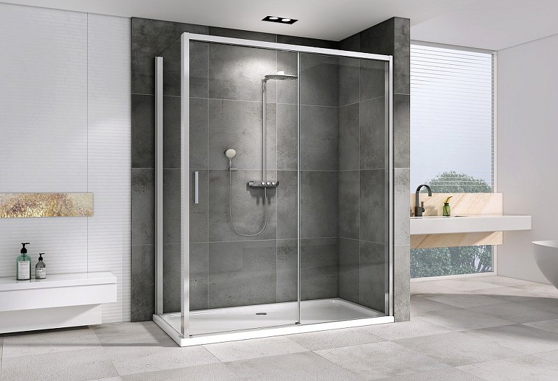 Душевое ограждение Abber двухстенное AG93130-S102 , 1300х2000 мм купить,NaN