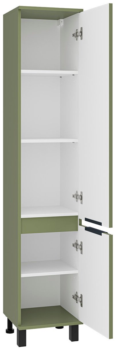 Шкаф-пенал напольный, навесной Brevita ENF-05035-0801R, 35x34x165 см, зеленый купить,NaN
