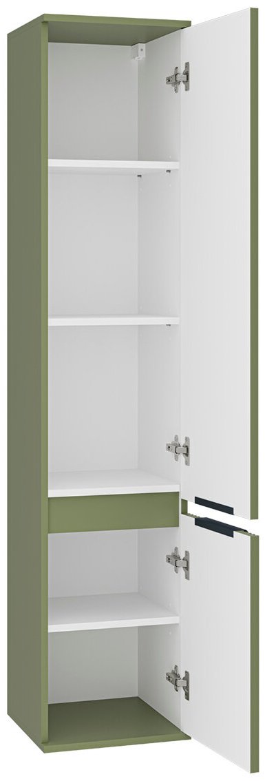 Шкаф-пенал напольный, навесной Brevita ENF-05035-0801R, 35x34x165 см, зеленый купить,NaN