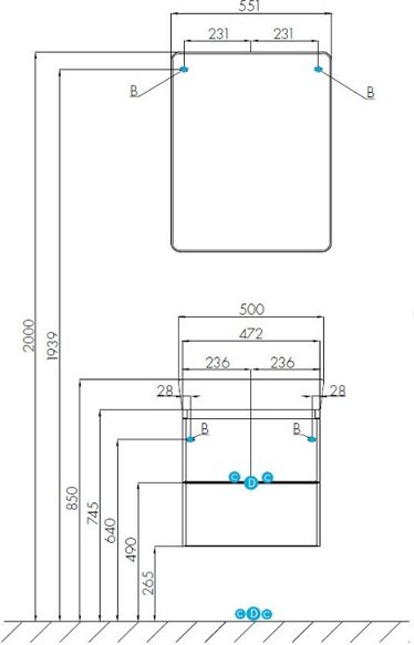 Акватон "Скай 55" 1A238402SY010 , 55x14.1x70.1 см, белый купить,NaN