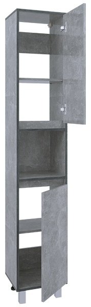 Шкаф-пенал напольный AVK AVK П 2Д+Н 350 София, 35x32x180 см, серый купить,NaN