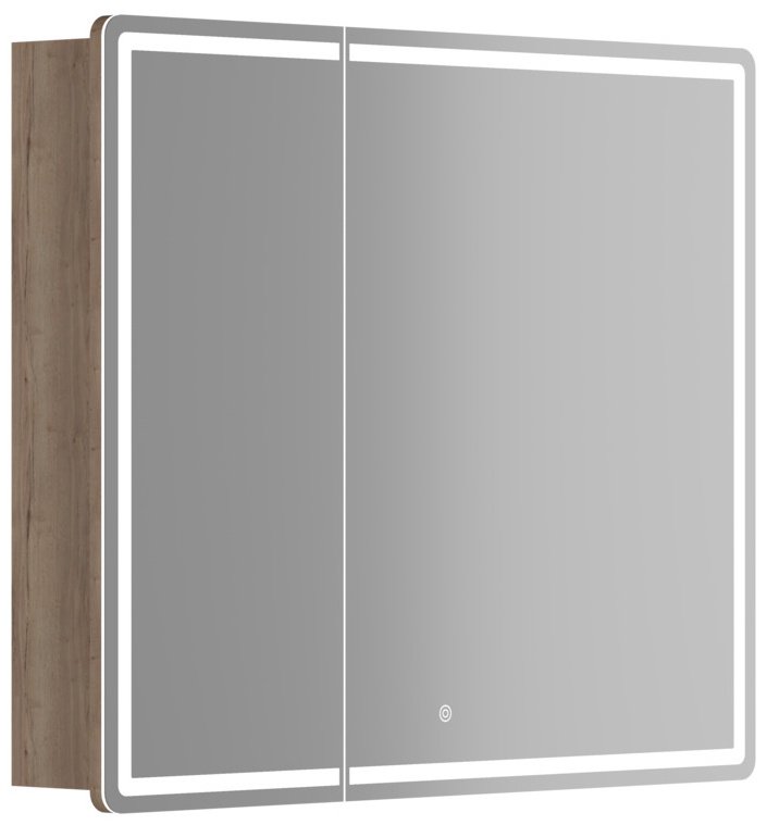 Шкаф зеркальный навесной KABINKA.KZ Mirror, 89x15x74 см, коричневый купить,NaN