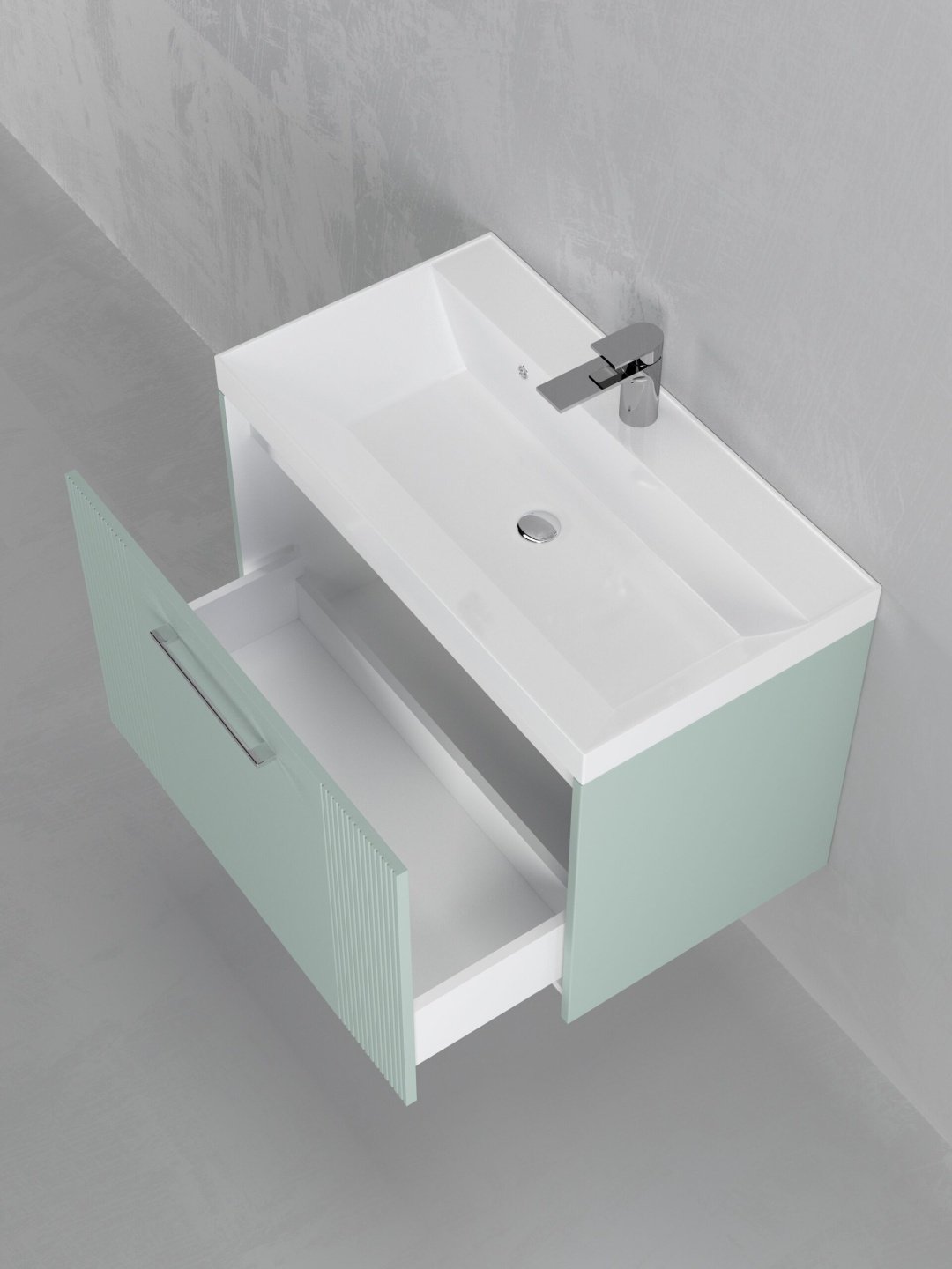 Тумба с раковиной KABINKA.KZ Альба 800, 80x40x45 см, бирюзовый купить,NaN