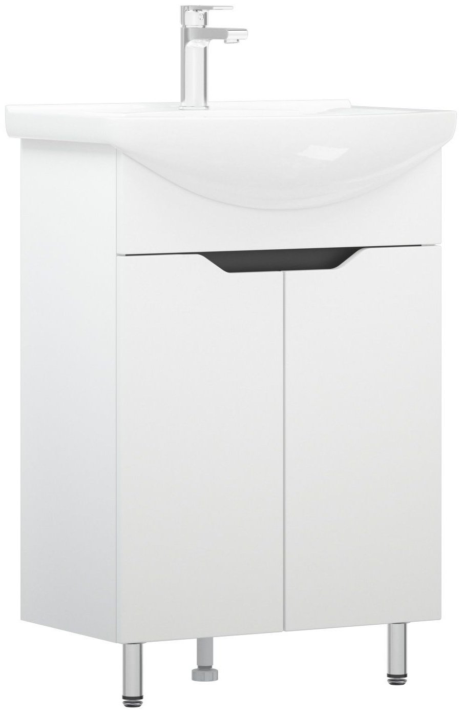 Тумба с раковиной Грейп 60, 55x31.6x82.5 см, белый купить,NaN