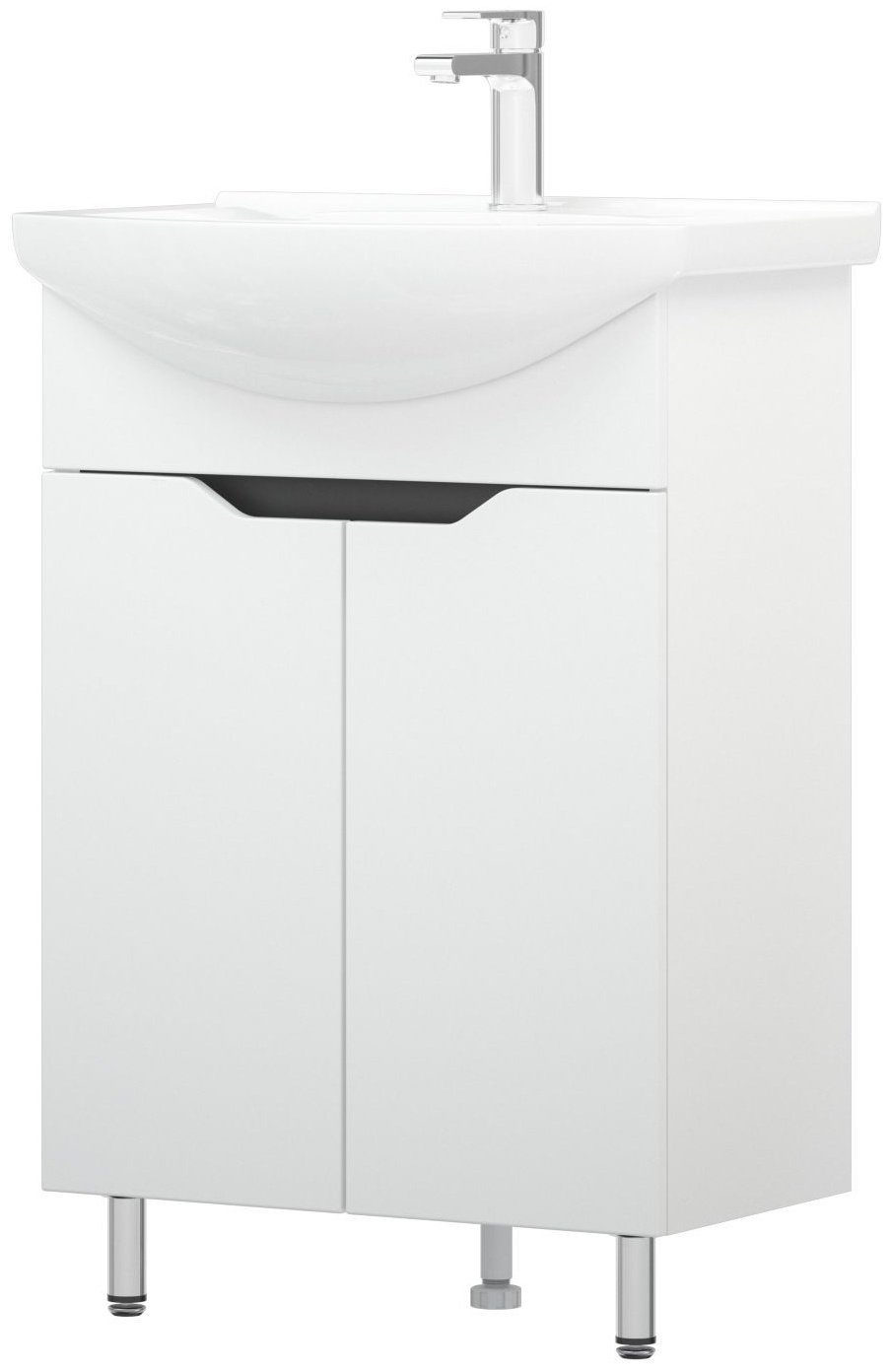 Тумба с раковиной Грейп 60, 55x31.6x82.5 см, белый купить,NaN