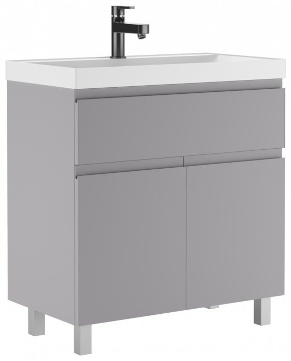Тумба с раковиной KABINKA.KZ Байтерек, 79x71.6x42.6 см, светло серый купить,NaN