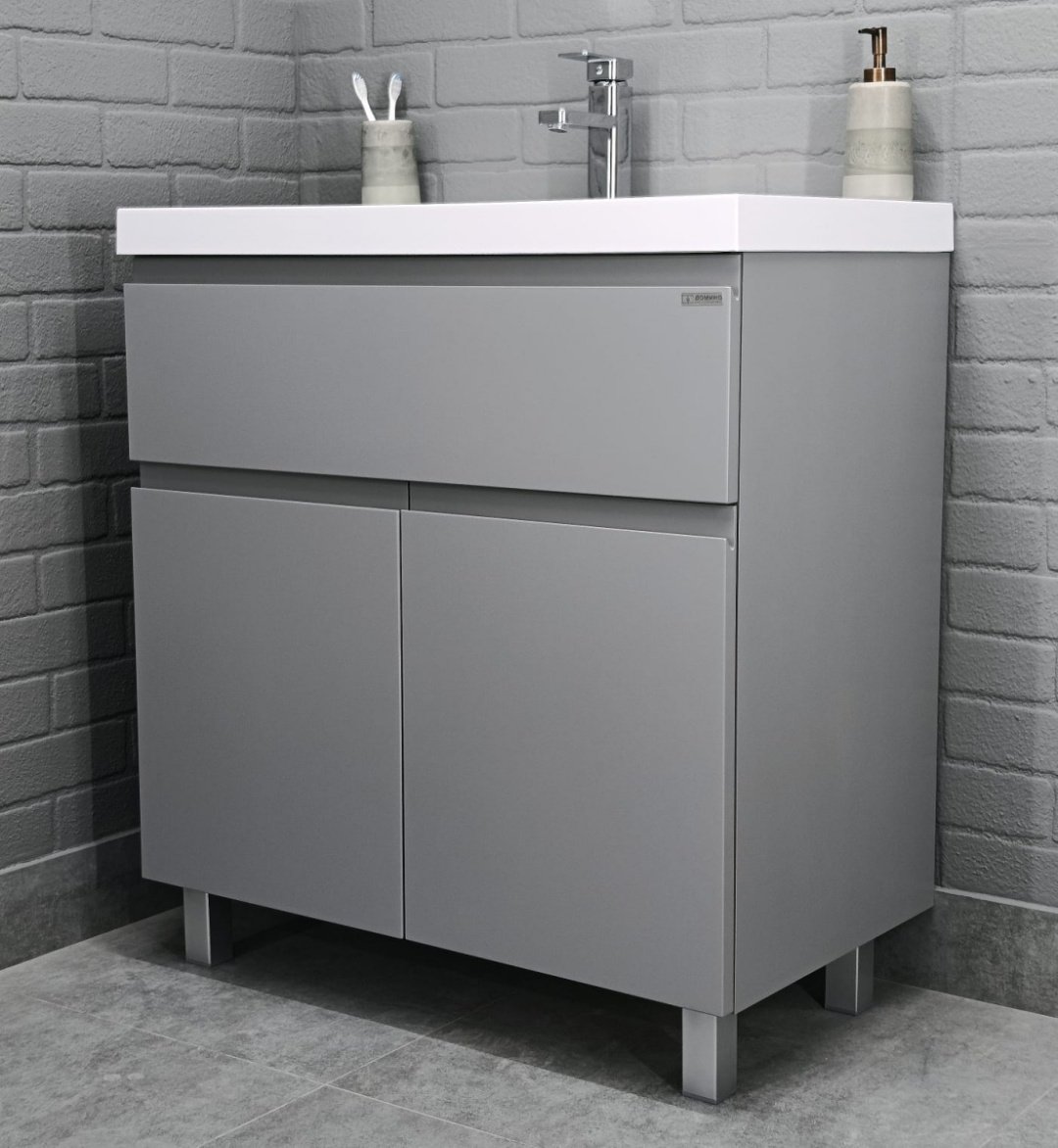 Тумба с раковиной KABINKA.KZ Байтерек, 79x71.6x42.6 см, светло серый купить,NaN
