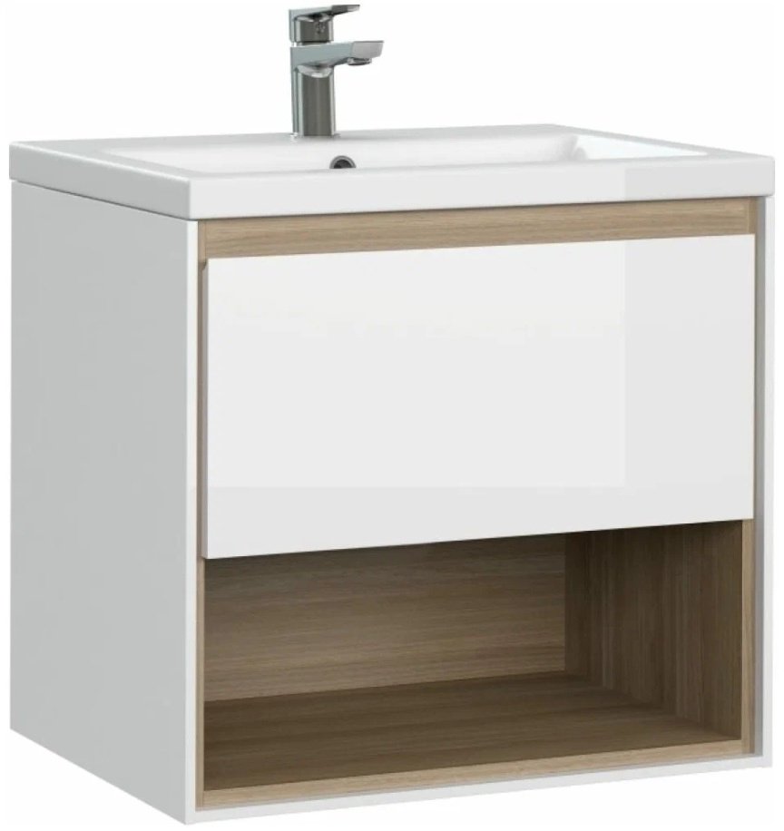Тумба с раковиной K0000084281, 58x45x54 см, белый - ForteMarket Тумба с раковиной K0000084281, 58x45x54 см, белый купить,NaN