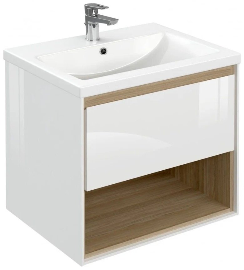 Тумба с раковиной K0000084281, 58x45x54 см, белый - ForteMarket Тумба с раковиной K0000084281, 58x45x54 см, белый купить,NaN