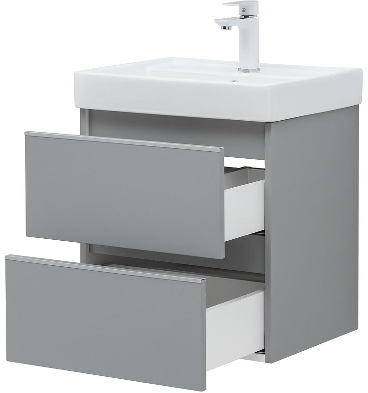 Тумба с раковиной KABINKA.KZ Вега 50 329600, 48.4x50.2x40 см, серый купить,NaN