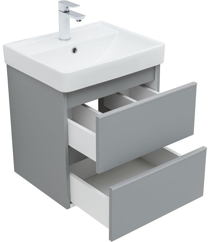 Тумба с раковиной KABINKA.KZ Вега 50 329600, 48.4x50.2x40 см, серый купить,NaN