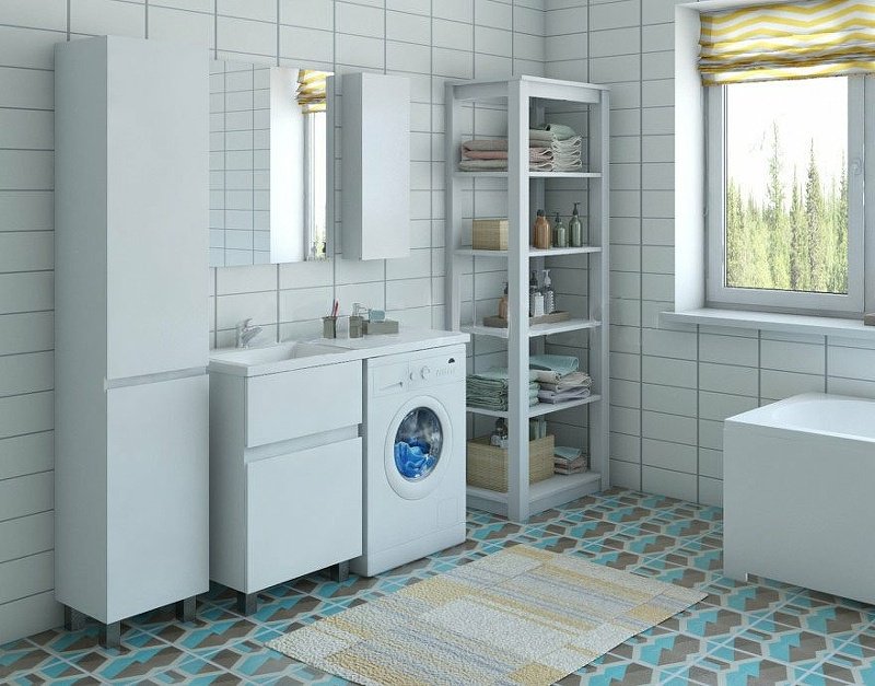 Тумба с раковиной KABINKA.KZ ФР-00002519, 140.2x88.5x48.2 см, белый купить,NaN