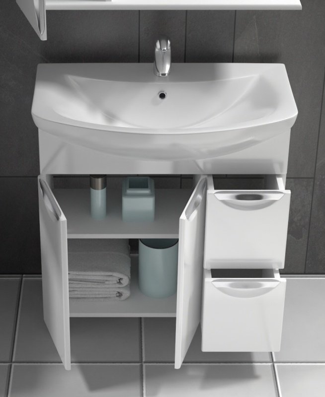 Тумба с раковиной KABINKA.KZ Callao 80, 80x84x47 см, белый купить,NaN
