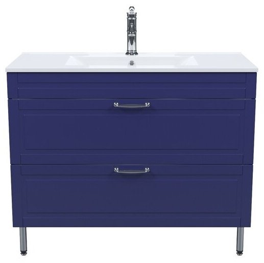Тумба с раковиной IDDIS OXF10N1i95K, 100x66x45.5 см, синий купить,NaN