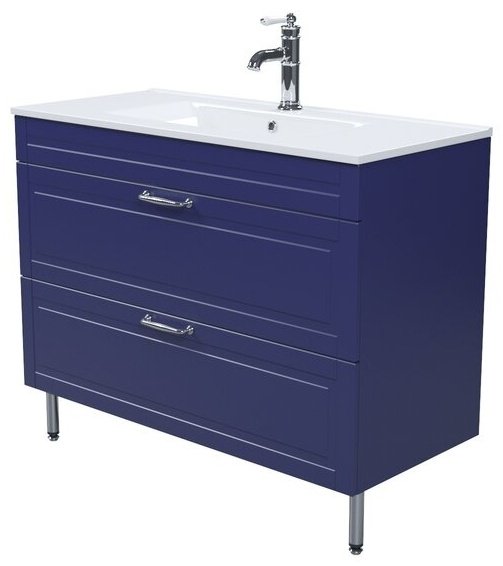 Тумба с раковиной IDDIS OXF10N1i95K, 100x66x45.5 см, синий купить,NaN