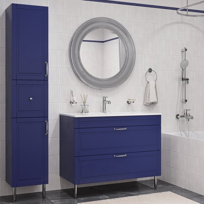 Тумба с раковиной IDDIS OXF10N1i95K, 100x66x45.5 см, синий купить,NaN