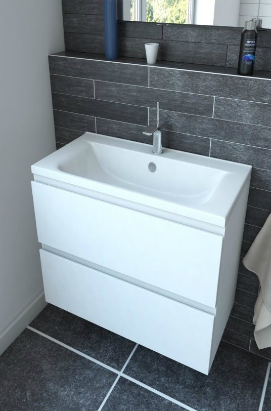 Тумба с раковиной KABINKA.KZ Bali 75, 75x60.7x45 см, белый - ForteMarket Тумба с раковиной KABINKA.KZ Bali 75, 75x60.7x45 см, белый купить,NaN