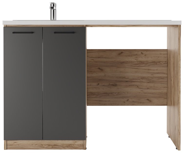 Тумба с раковиной Домино DCR2214T , 120x90.9x47.6 см, коричневый, черный купить,NaN