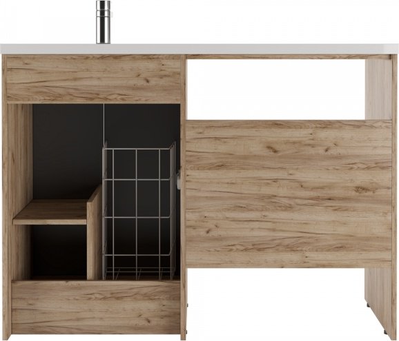Тумба с раковиной Домино DCR2214T , 120x90.9x47.6 см, коричневый, черный купить,NaN