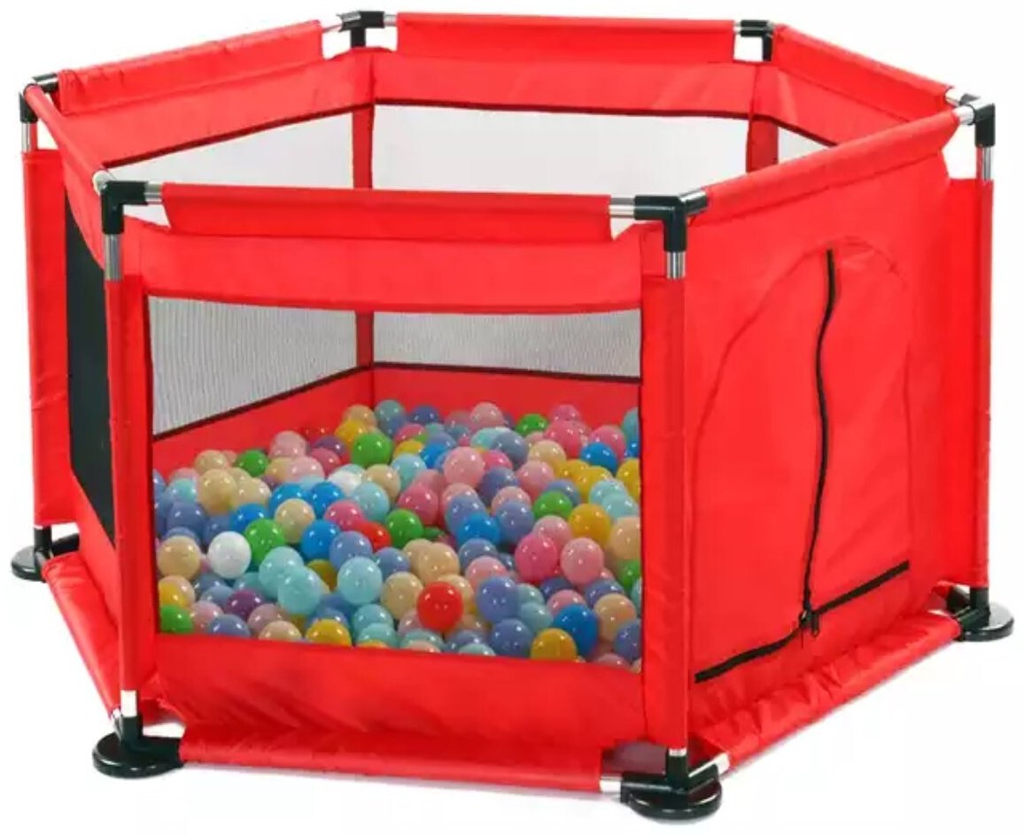 Игровой манеж 130x130x65 см, красный купить,12500