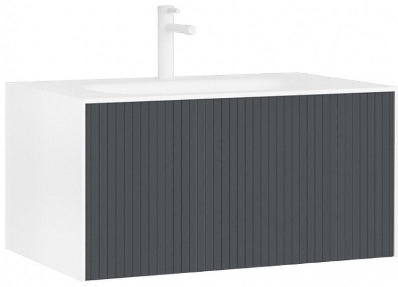 Тумба с раковиной Cube 80 3000371, 80x40x49 см, серый купить,NaN