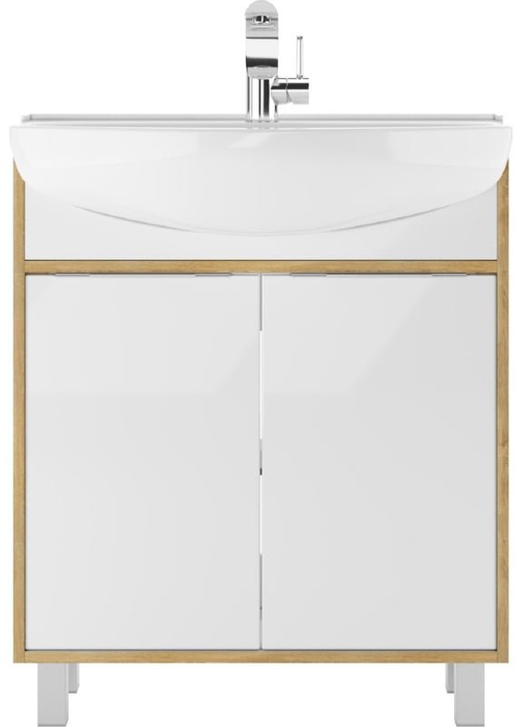 Тумба с раковиной KABINKA.KZ DP9009T, 70.5x82x30.1 см, белый, коричневый купить,NaN