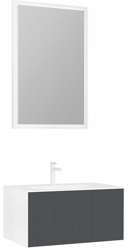 Тумба с раковиной Cube 80 3000371, 80x40x49 см, серый купить,NaN