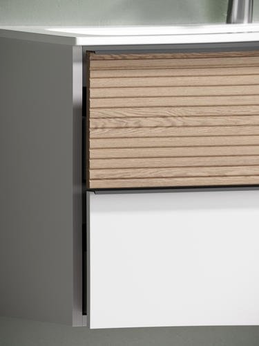 Тумба без раковины KABINKA.KZ DL100W, 99.5x50x44.5 см, белый, коричневый купить,NaN