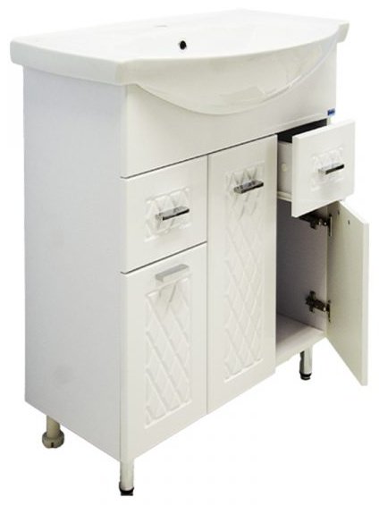 Тумба с раковиной Lindis Максима 85 29379, 85x82x33 см, белый купить,NaN