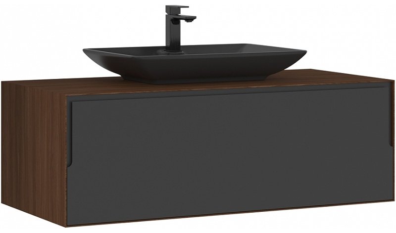 Тумба с раковиной Craft 120 5001127, 120x40x50 см, коричневый, графит купить,NaN