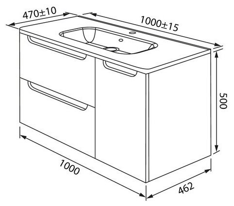Тумба с раковиной IDDIS EDI10C0i95K, 100x50x46.2 см, коричневый купить,NaN