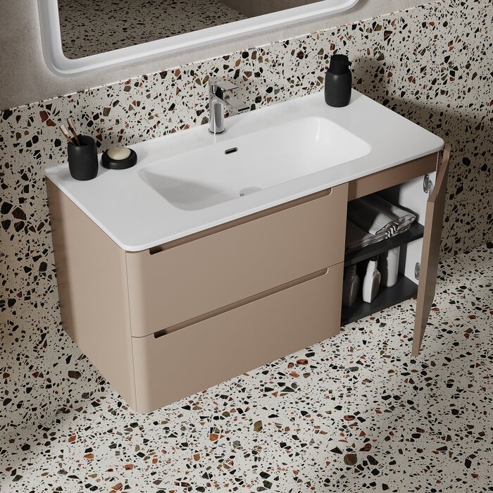 Тумба с раковиной IDDIS EDI10C0i95K, 100x50x46.2 см, коричневый купить,NaN