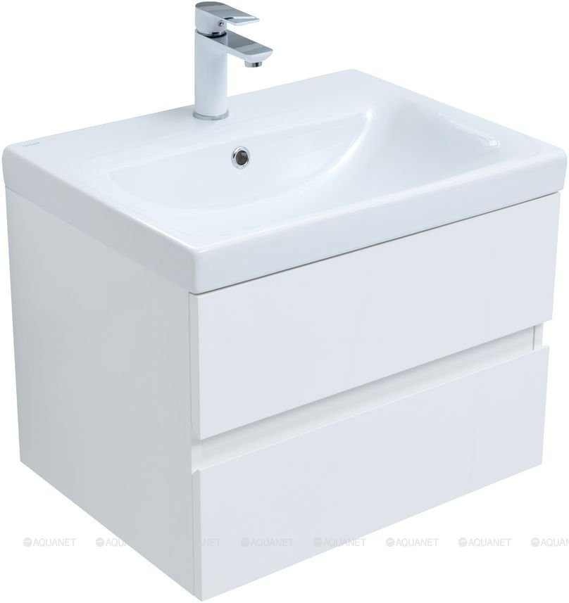 Тумба с раковиной Aquanet Беркли 60, 60x47.7x44.8 см, белый купить,NaN