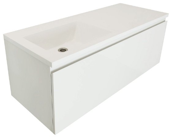 Тумба с раковиной KABINKA.KZ ФР-00002302, 115x45.5x48 см, белый