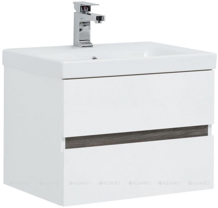Тумба с раковиной Aquanet Беркли 60 , 60x47.7x45.5 см, белый купить,NaN