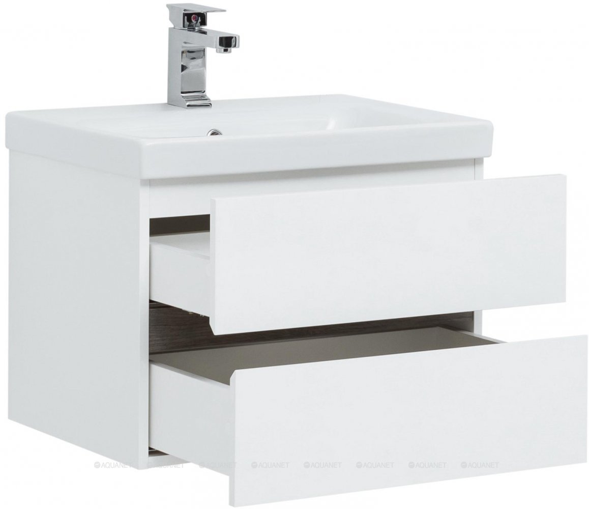 Тумба с раковиной Aquanet Беркли 60 , 60x47.7x45.5 см, белый купить,NaN